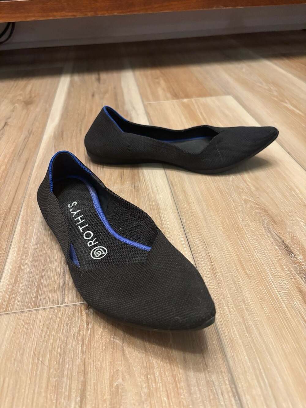 Rothy's The Point Black Pointed Toe Slip-On Flats - Picture 4 of 8